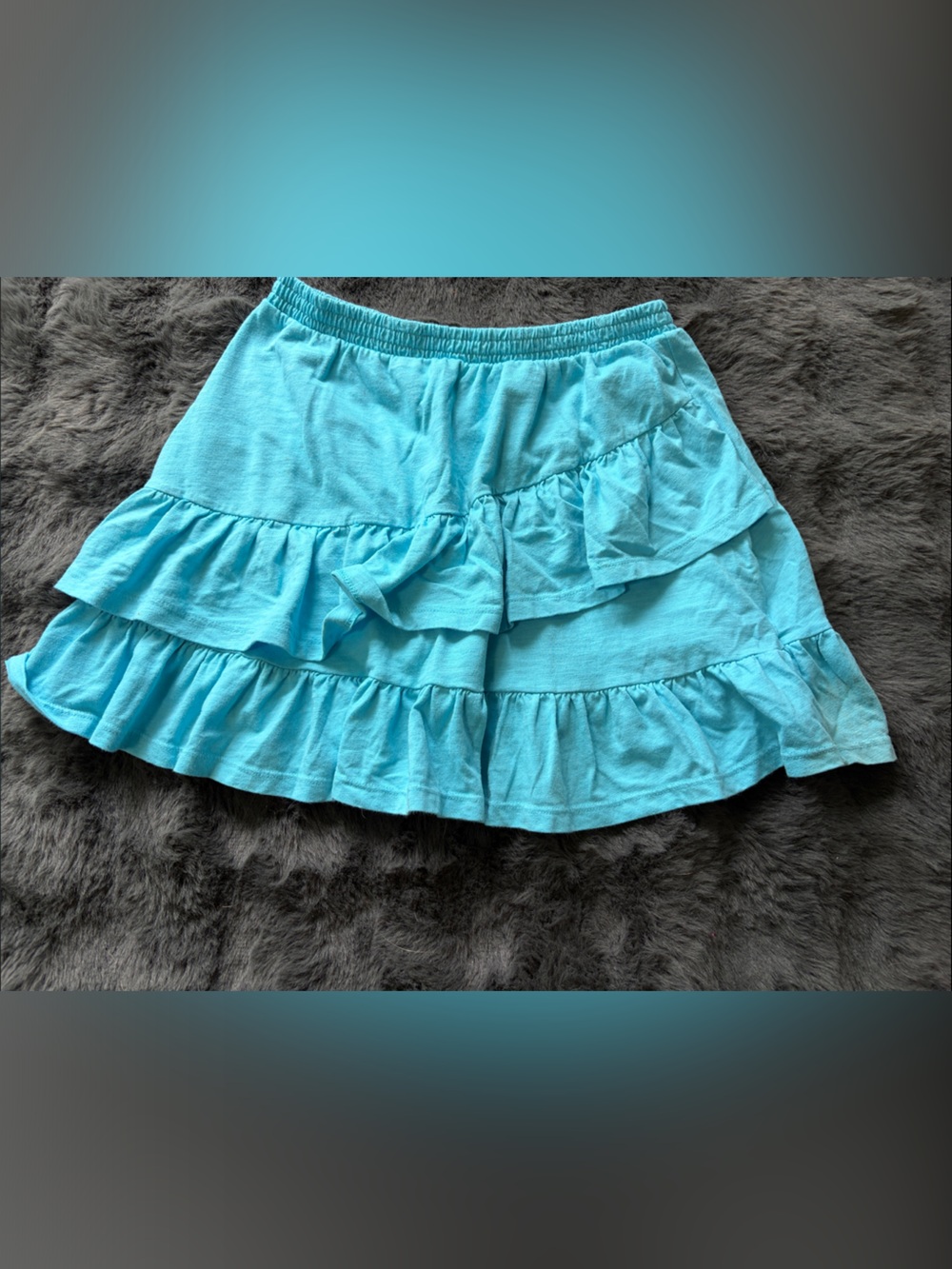 Kids Turquoise Ruffle Skorts 14/16